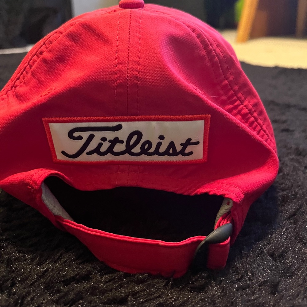Titleist Red Adjustable Ball Cap - image 2